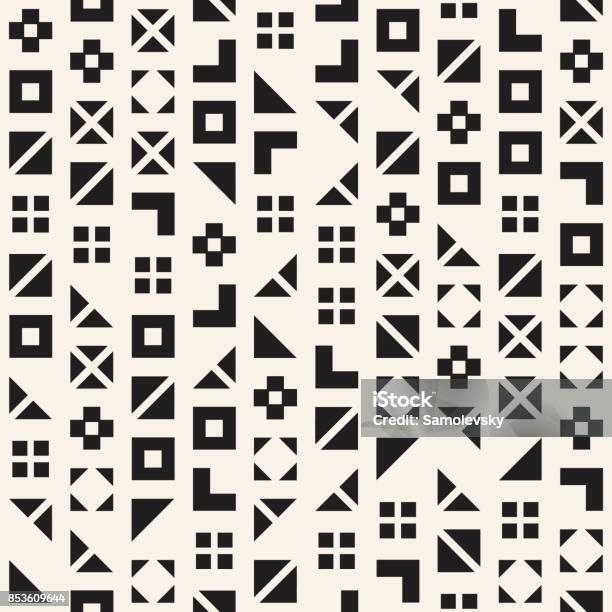 Vector Random Shapes Seamless Pattern Modern Stylish Irregular Texture ...