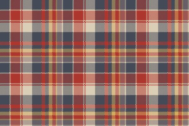 tartan groben stoff textur nahtlose muster - burlap linen textured canvas stock-grafiken, -clipart, -cartoons und -symbole