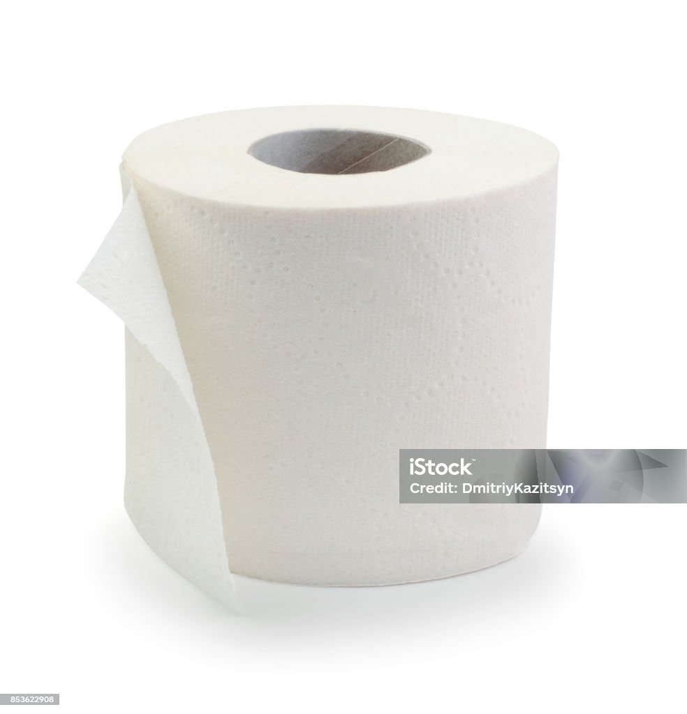 Roll of toilet paper isolated Roll of toilet paper isolated on white background Toilet Paper Stock Photo