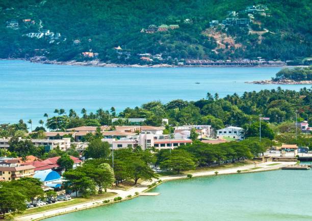 istock Aerial View Downtown Ko Samui Island 853646804