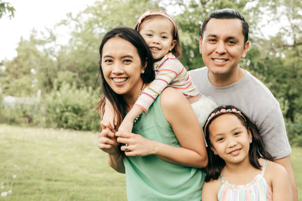 istock Happy family having fun outdoor 853652644