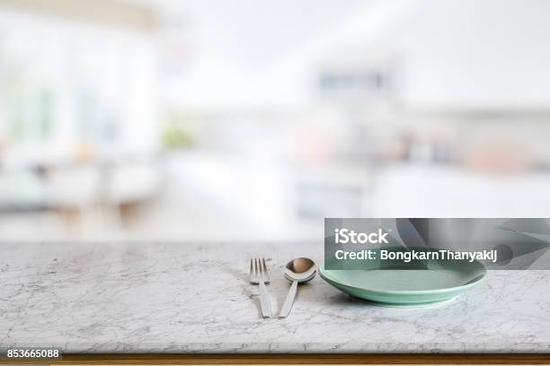 Food Montage Concept Stock Photo - Download Image Now - Kitchen Counter, Plate, Empty Plate