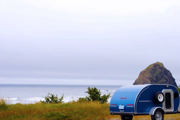 istock Teardrop trailer along Oregon Coast 853677760