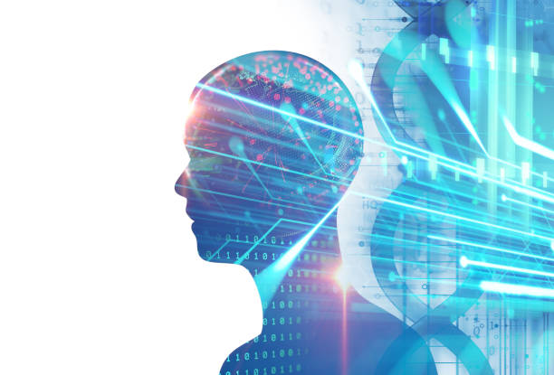 istock double exposure image of virtual human 3dillustration 853684878