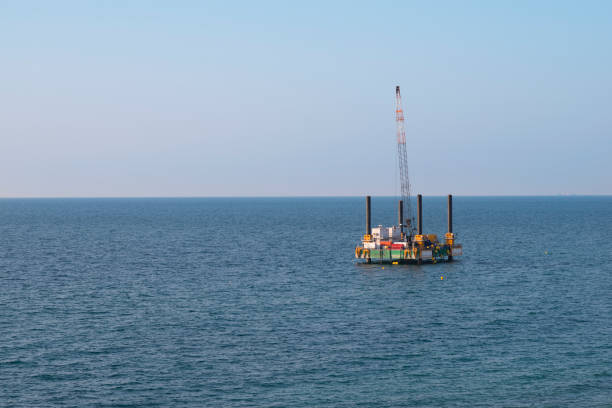 Nearshore drilling natural gas platform.
