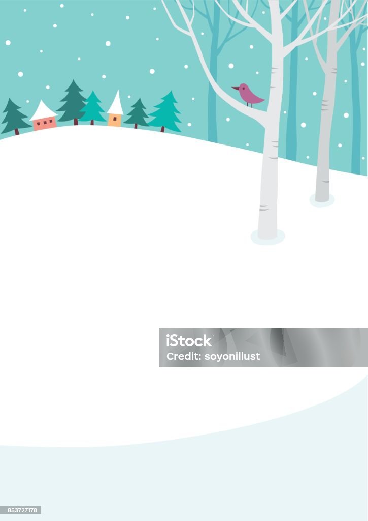 Winter background Winter,Season,Christmas, Snow, Village, Snowflake, Snowing,Landscape Winter stock vector
