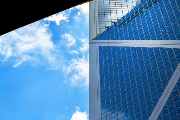 istock Modern office building detail, glass surface 853727682