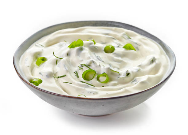 istock Bowl of sour cream dip sauce 853728360