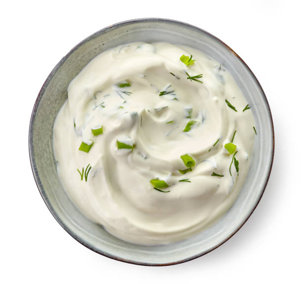 Bowl of sour cream dip sauce
