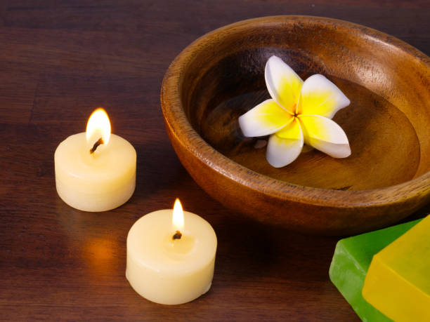 istock candles and bars of spa soap 853728544