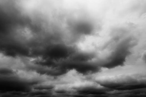 istock Dark sky and black clouds, Dramatic storm clouds before rainy, Black and Moody sky 853749794