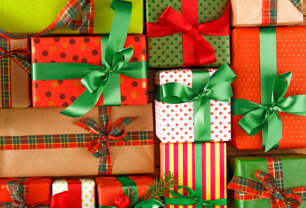 istock Xmas, new year and other holidays boxes. Crop, closeup 853773898
