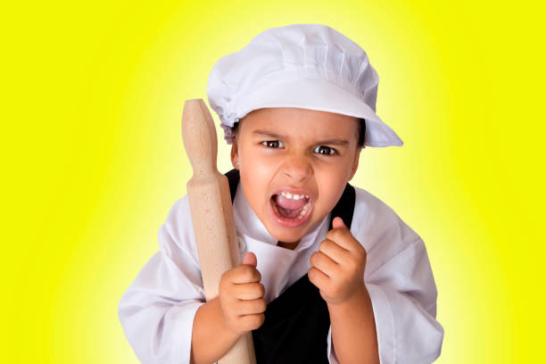 istock Four years chef girl 853780164