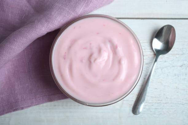istock Strawberry yogurt in a bowl 853780716