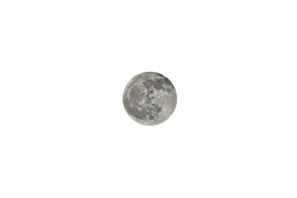 istock The full moon at night isolated on white background 853789330