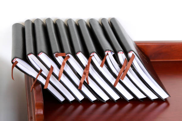istock black notebook on the table, closeup of picture 853792336