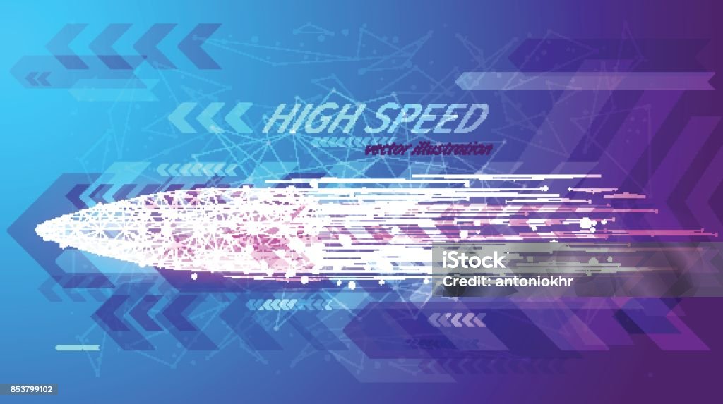 Bullet Speed Graphics Bullet Low Poly Colorful Stock Illustration - Download Image Now ...
