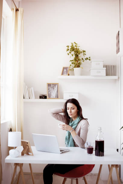 istock Caucasian woman working at home office 853812894