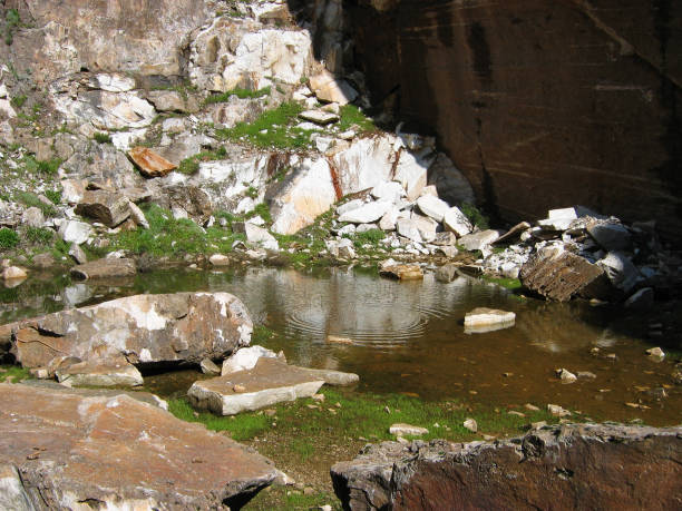 istock Little lake at Penteli mountain Athens Greece 853813356