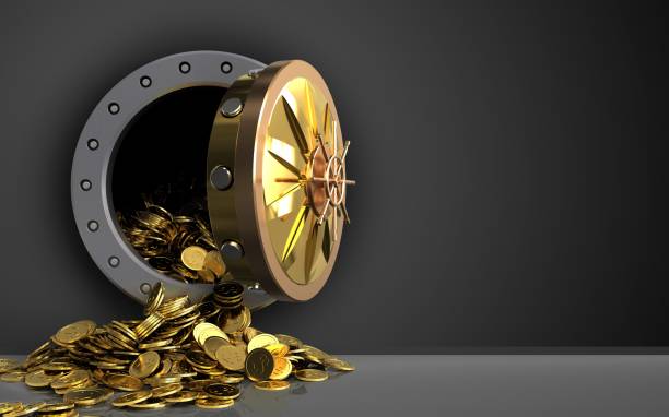istock 3d golden coins over black 853816606