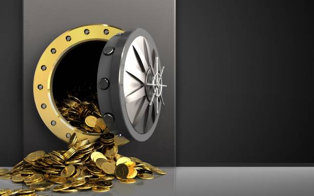 istock 3d golden coins over black 853816820