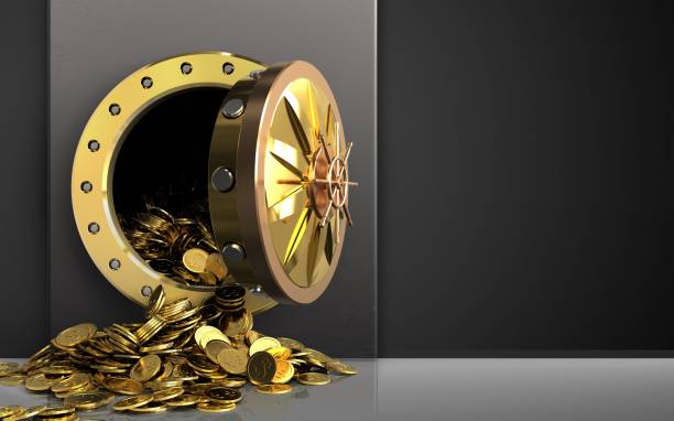 istock 3d golden coins over black 853816838