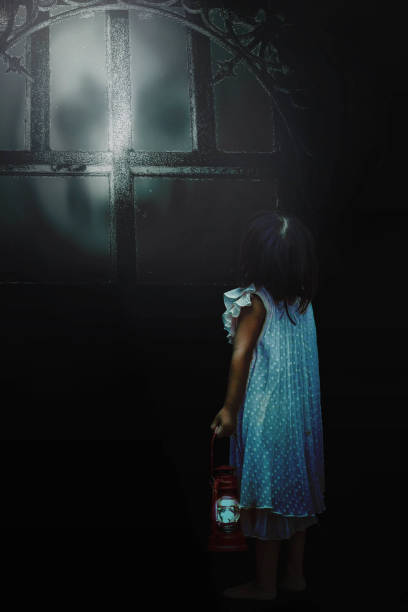 istock Girl with the shadow demons outside. 853824024