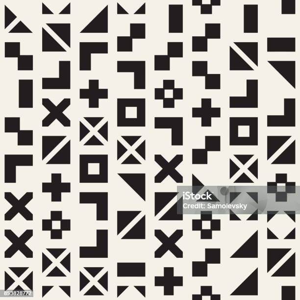 Vector Patterns With Random Shape Vector Random Shapes Seamless Pattern Modern Stylish Irregular Texture ...