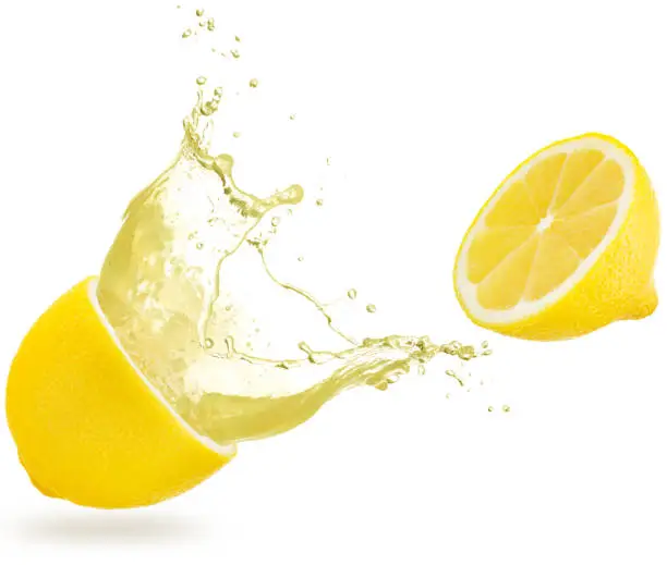 Photo of juice spilling out of a lemon