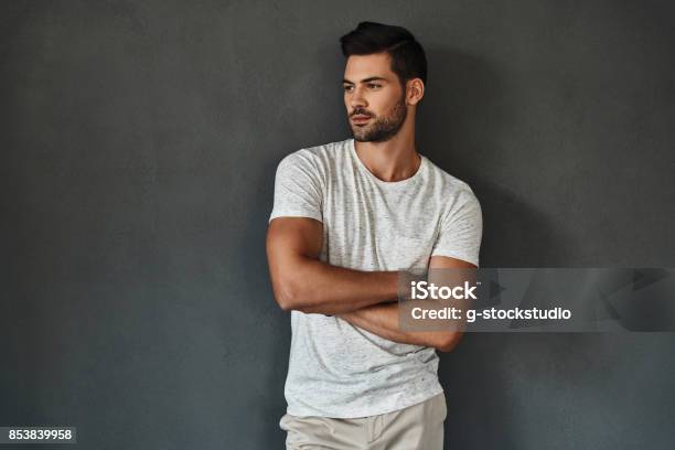 Too Good To Be Real Stock Photo - Download Image Now - Men, Fashion Model, T-Shirt