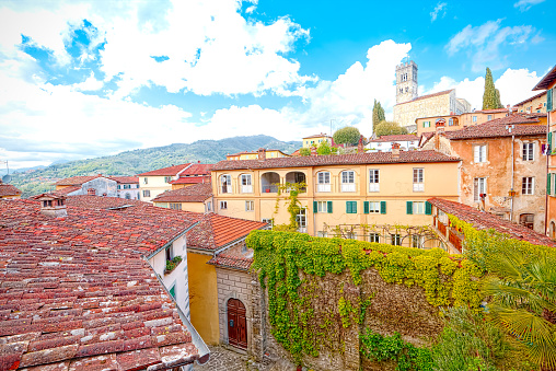 View of Barga, Lucca, Tuscany. Because of its historical, artistic, civic and demographic importance, Barga has been recognized as one of the \
