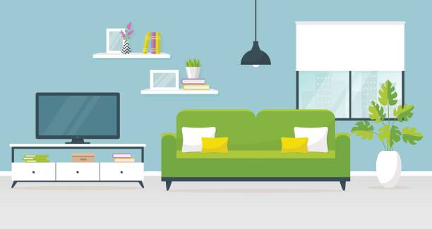460+ White Living Room Tv Stock Illustrations, Royalty-Free Vector ...