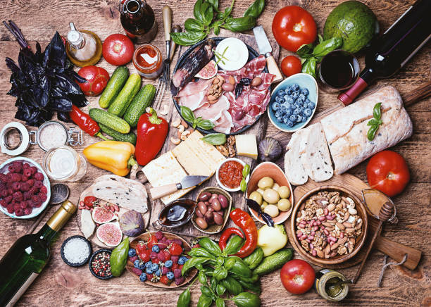 istock Top view table full of food 853911754