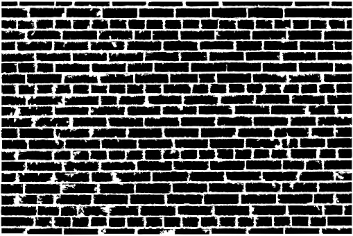 Vector texture of black old brick wall. Vector illustration