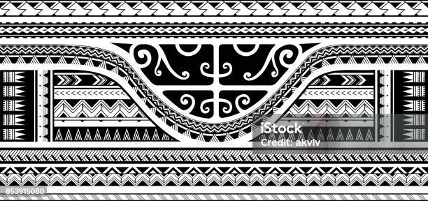 Tribal Sleeve Design Stock Illustration - Download Image Now - Pattern, Tattoo, Abstract