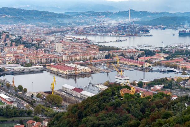 istock La Spezia town Italy aerial view 853915966