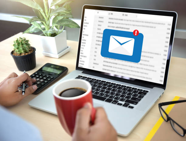 istock Mail Communication Connection message to mailing contacts phone Global Letters Concept 853920102