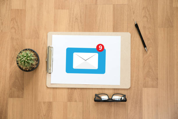 istock Mail Communication Connection message to mailing contacts phone Global Letters Concept 853920210