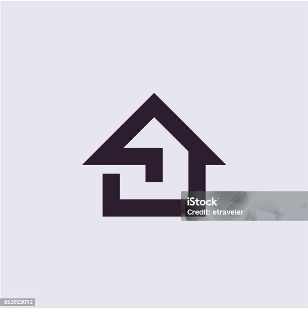 Home Icon House Stock Illustration - Download Image Now - Architecture, Arts Culture and Entertainment, Black Color