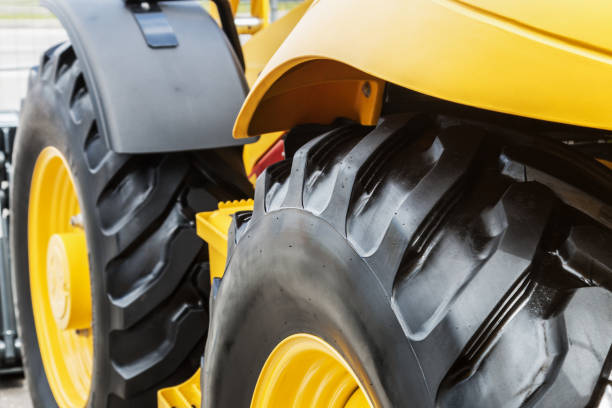 istock wheels and chassis of the tractor 853927670