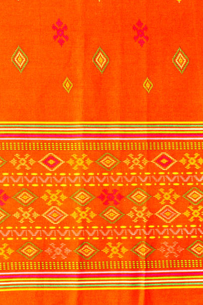 istock Colorful thai silk handcraft textile 853938024