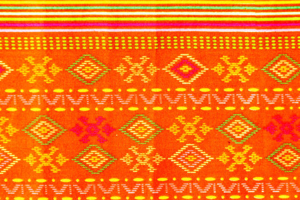 istock Colorful thai silk handcraft textile 853938262
