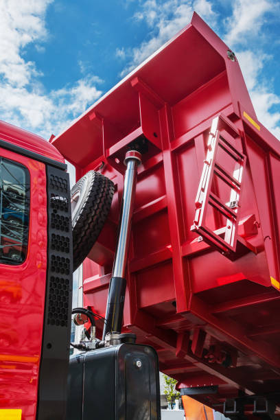 istock raised body red dump truck 853940002