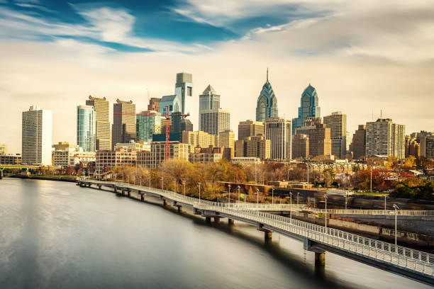 istock Philadelphia skyline and Schuylkill river, USA. 853940136