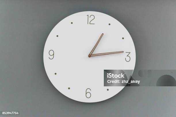 Wall Clock Stock Photo - Download Image Now - Clock, Wall - Building Feature, Modern
