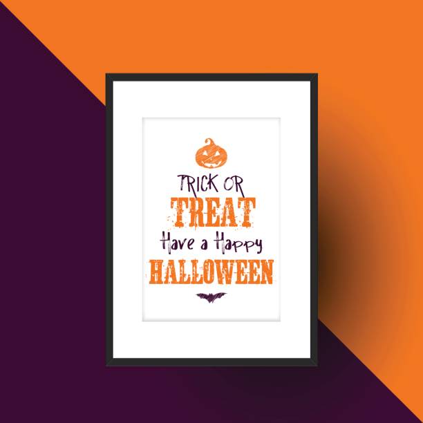 projekt halloween w ramce na zdjęcia - frame grunge halloween backgrounds stock illustrations