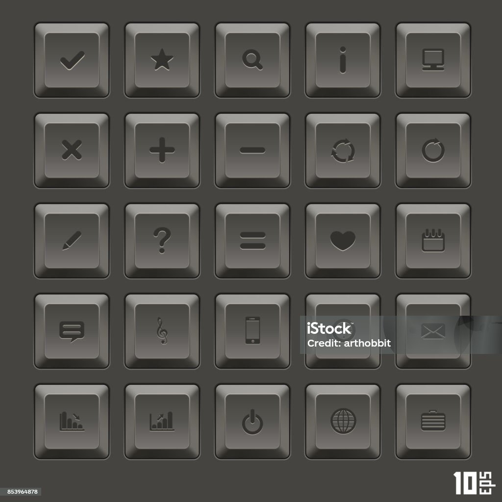Keyboard Key Vector Keyboard Keys Vector Set Stock Illustration - Download Image Now - Arts ...