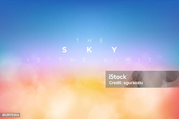 Vector Cloudly Clean Blue Sky Stock Illustration - Download Image Now - Sunset, Sky, Backgrounds