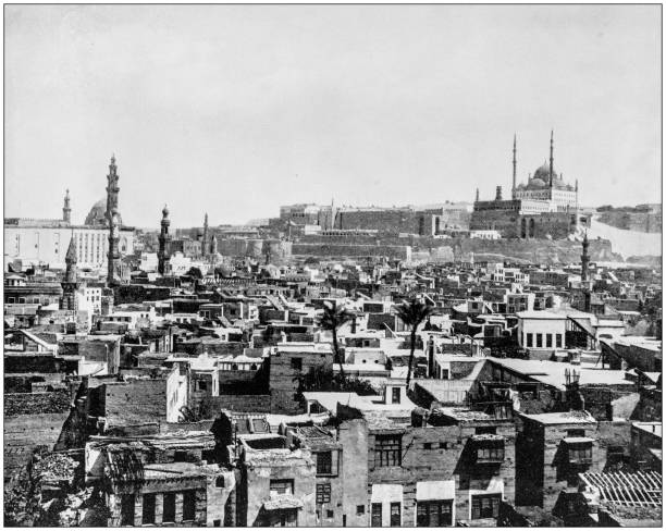 istock Antique photograph of World's famous sites Cairo, Egypt 853976888