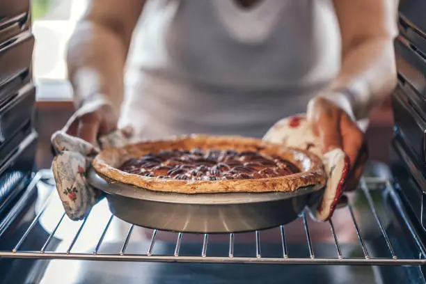 Photo of Baking Pecan Pie in The Oven for Holidays